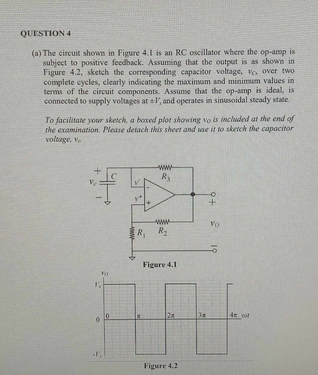 Solved (a) The circuit shown in Figure 4.1 is an RC | Chegg.com