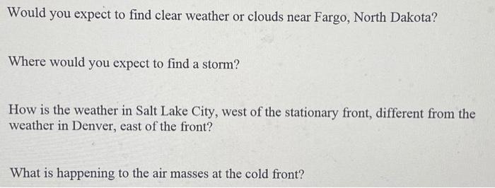 Solved #3 The symbols on the weather map below show the | Chegg.com