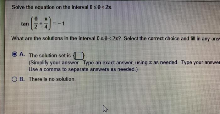 Solved Solve the equation on the interval 0 s0