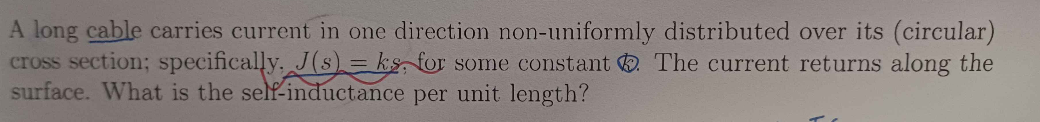Solved What Is The Self-inductance Per Unit Length? Please 