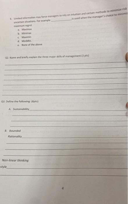 Solved Q1. Please answer the following six multiple choice | Chegg.com