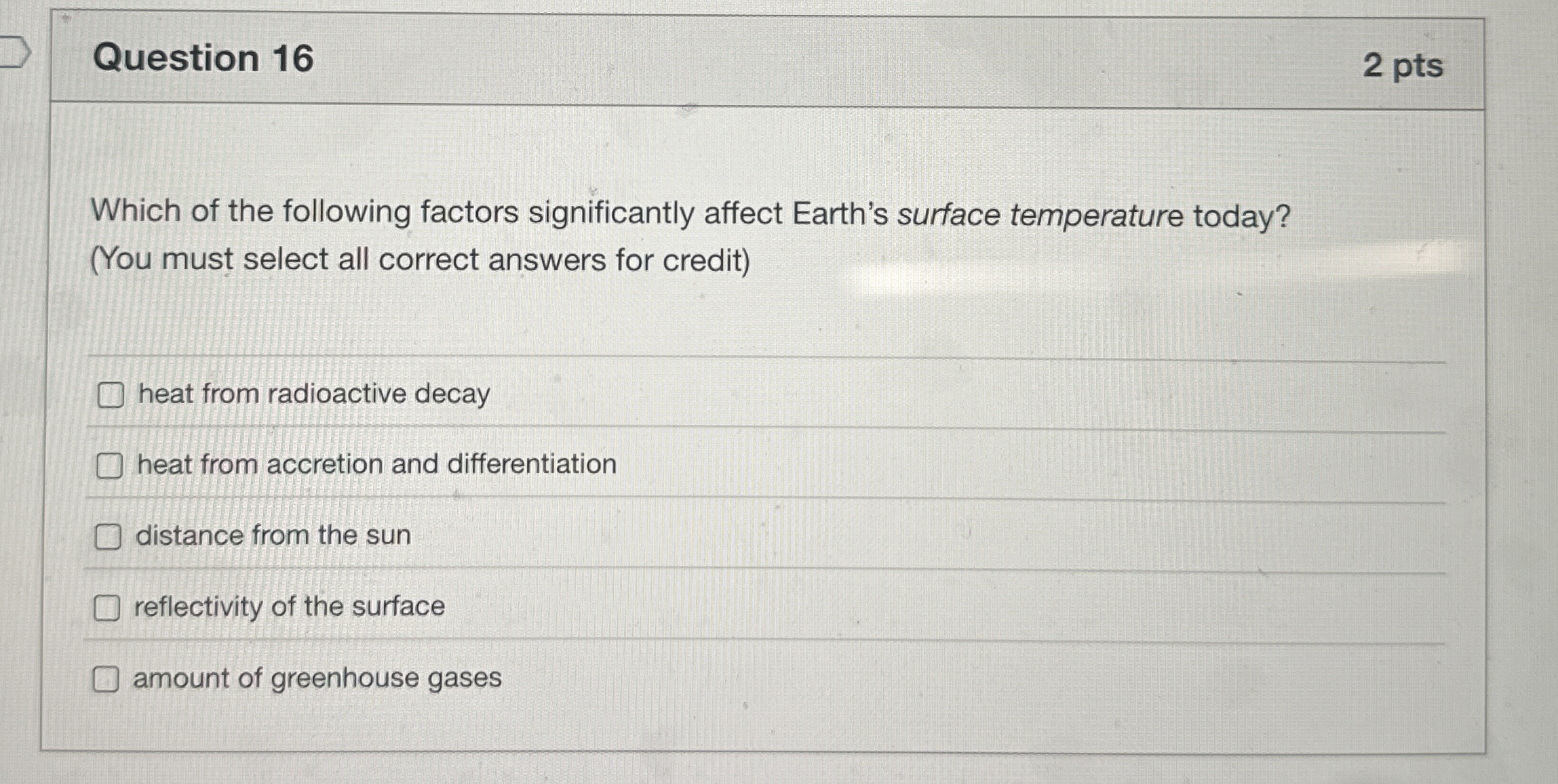 Solved Question Ptswhich Of The Following Factors Chegg Com