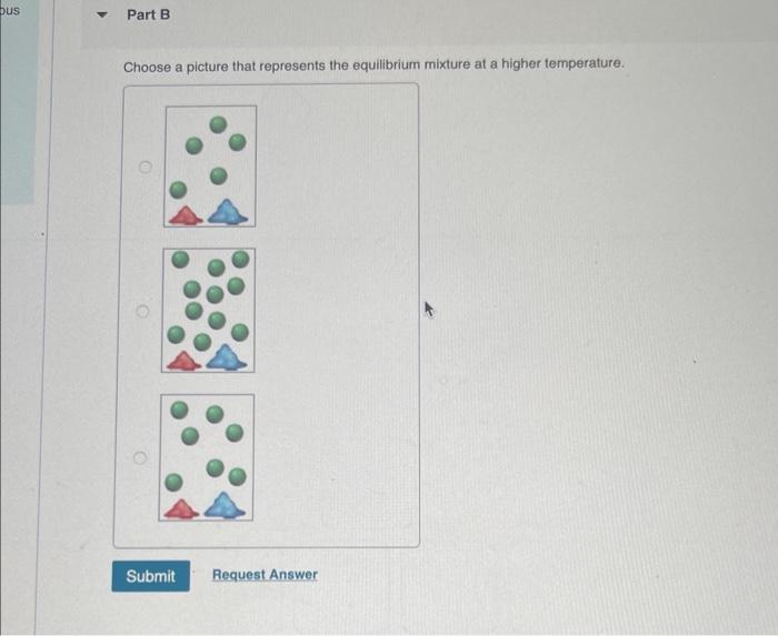 Solved The following picture represents an equilibrium | Chegg.com