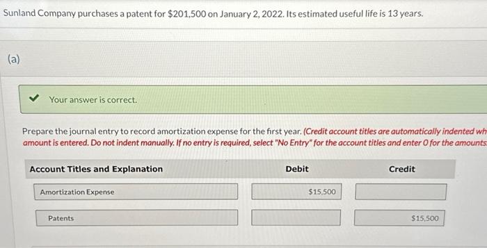 Prepare the journal entry to record amortization | Chegg.com