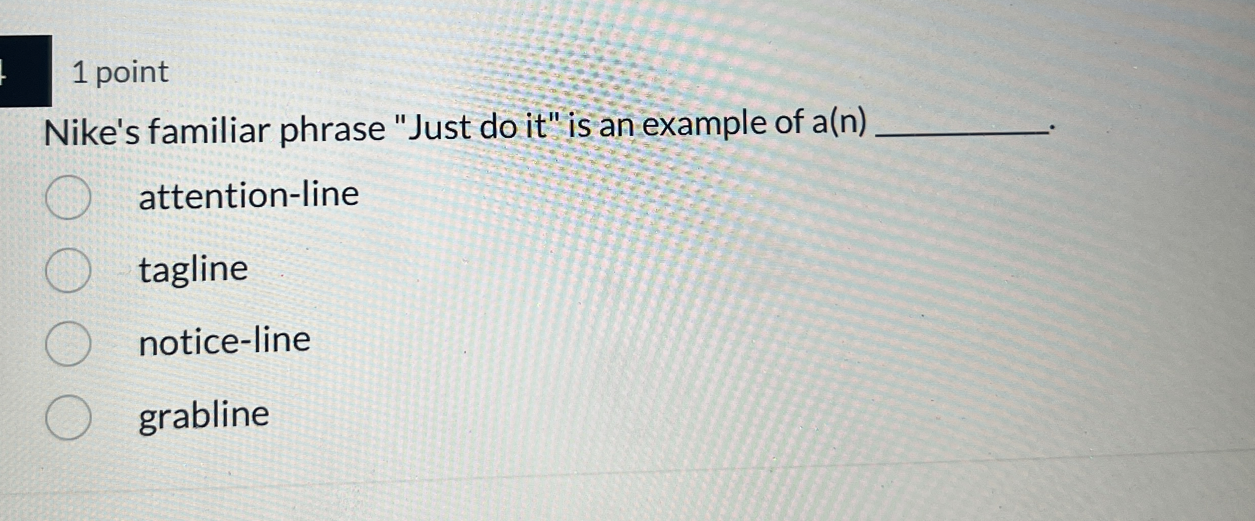 Solved 1 ﻿pointNike's familiar phrase 