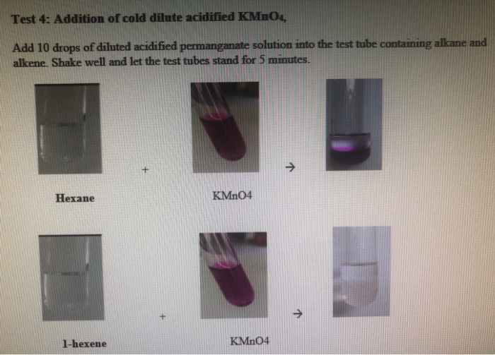 Solved Explain why two layers are obtained when dilute KMnO4