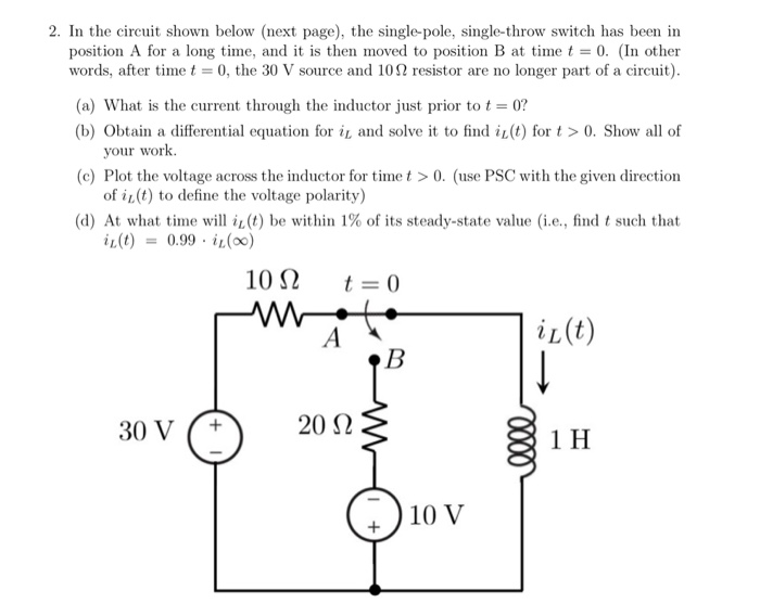 Solved 2. In the circuit shown below (next page), the | Chegg.com