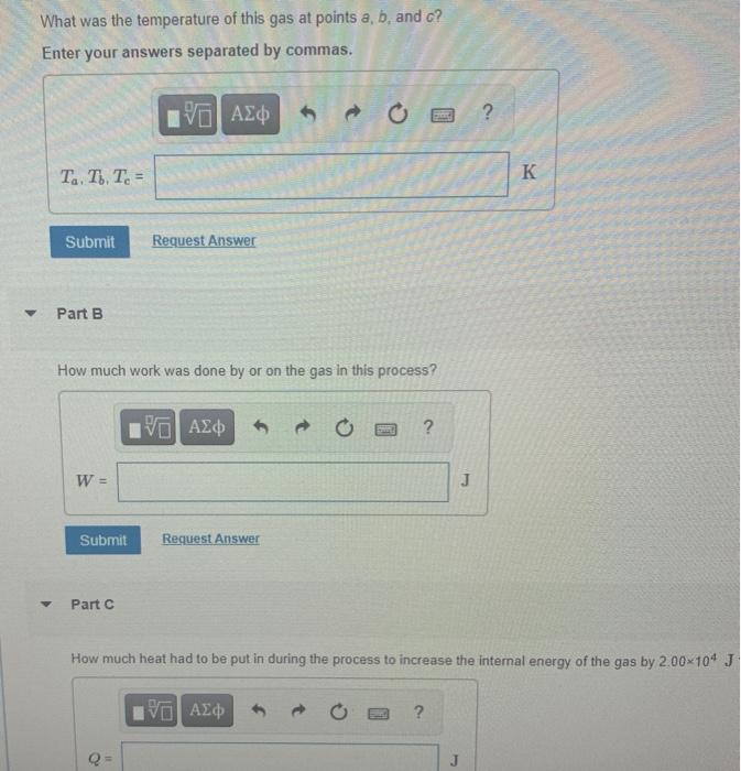 Solved The Process Abc Shown In The Pv Diagram In The Figure Chegg Com
