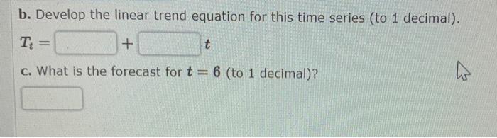Solved Consider the following time series data. t 1 2 3 4 5 | Chegg.com