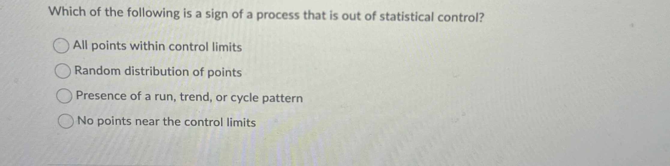 Solved Which of the following is a sign of a process that is | Chegg.com