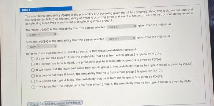 Solved The Conditional Probability P(A∣B) Is The Probability | Chegg.com