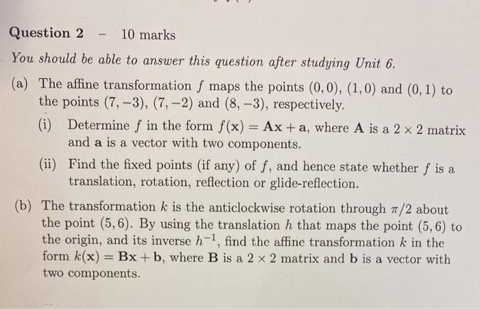 Solved Question 2 10 marks You should be able to answer this | Chegg.com