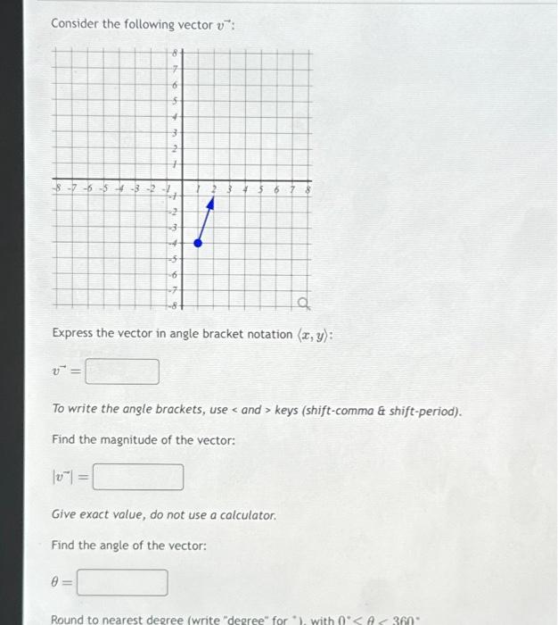 [Solved] Consider the following vector v Express the vec