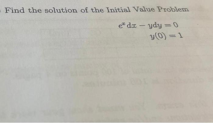 Solved Find the solution of the Initial Value Problem | Chegg.com