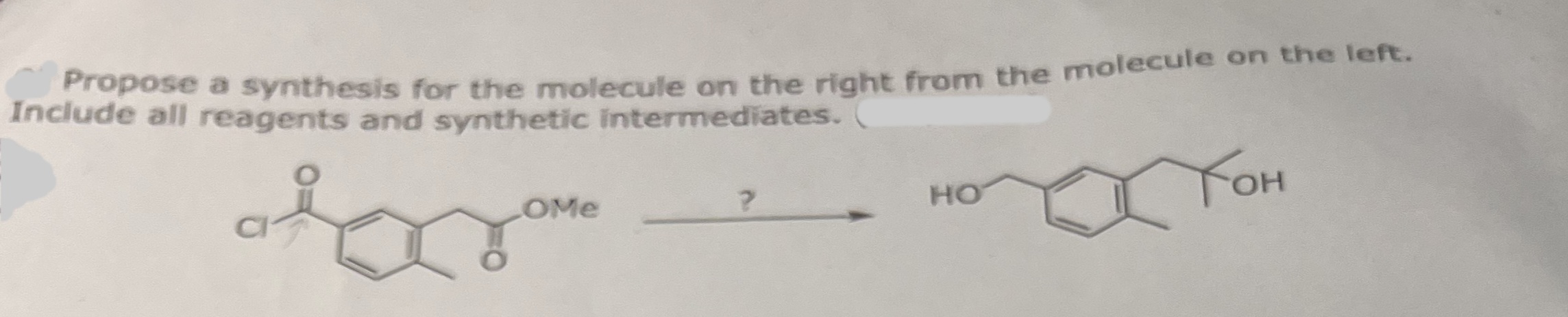 Solved Propose a synthesis for the molecule on the right | Chegg.com