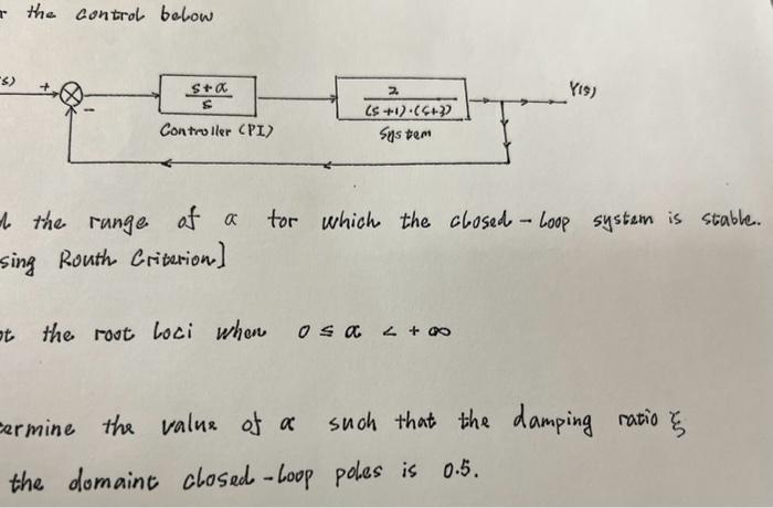 Solved the control below 1. the range of a tor which the | Chegg.com