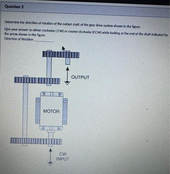 Solved Determine the direction of rotation of the output | Chegg.com