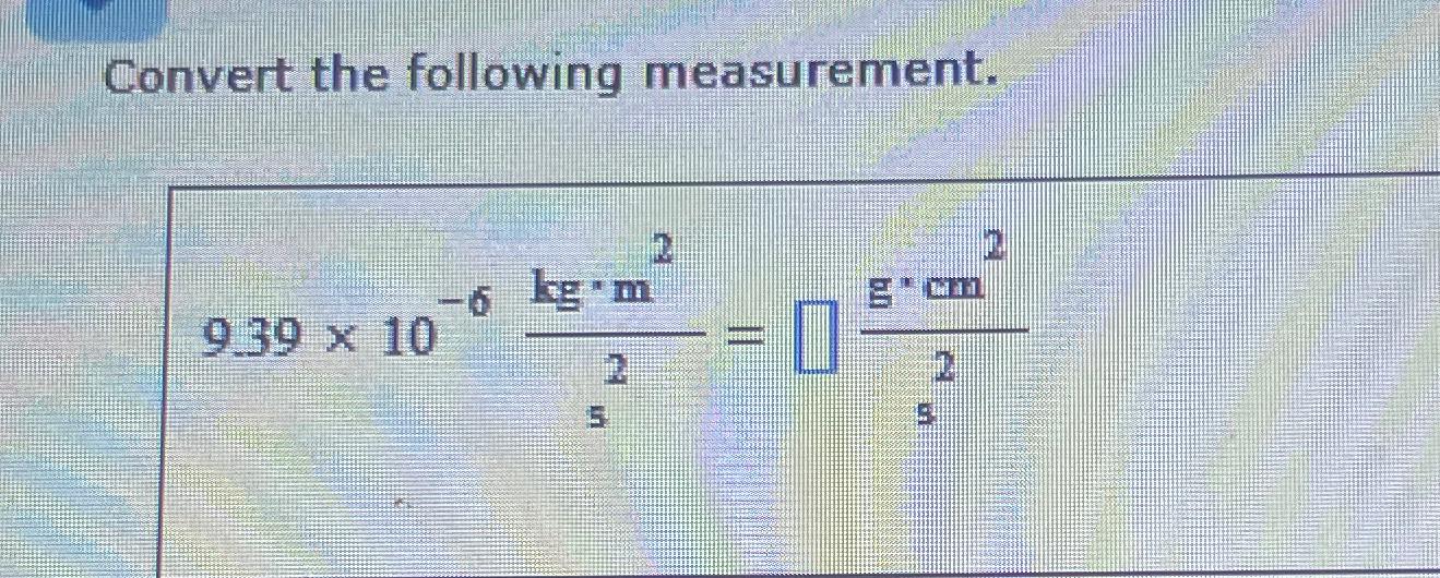 10 5 cm 2 s to m 2 s