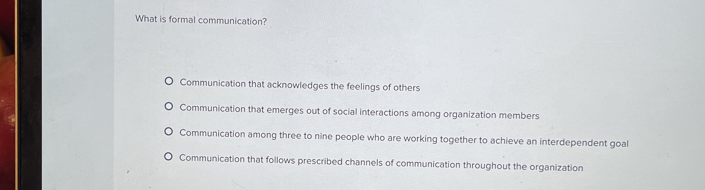 Solved What is formal communication?Communication that | Chegg.com