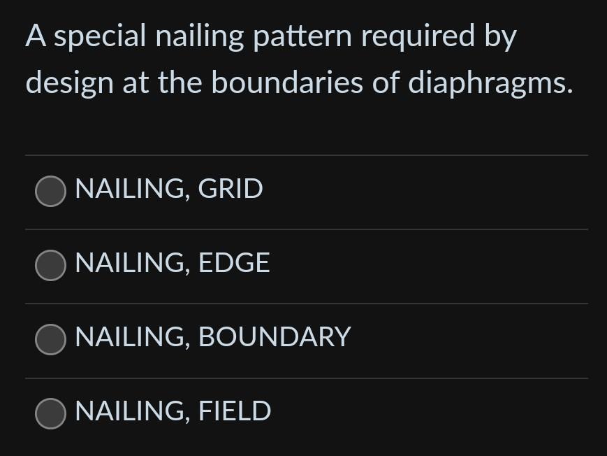 Nail Pattern Inspection Layout Solved A special nailing pattern required by design at the | Chegg.com