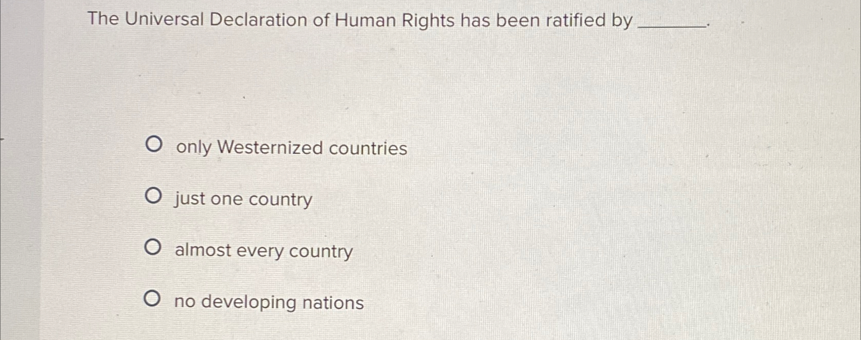 Solved The Universal Declaration of Human Rights has been | Chegg.com
