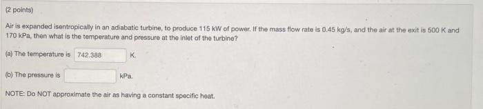 Solved Air is expanded isentropically in an adiabatic | Chegg.com