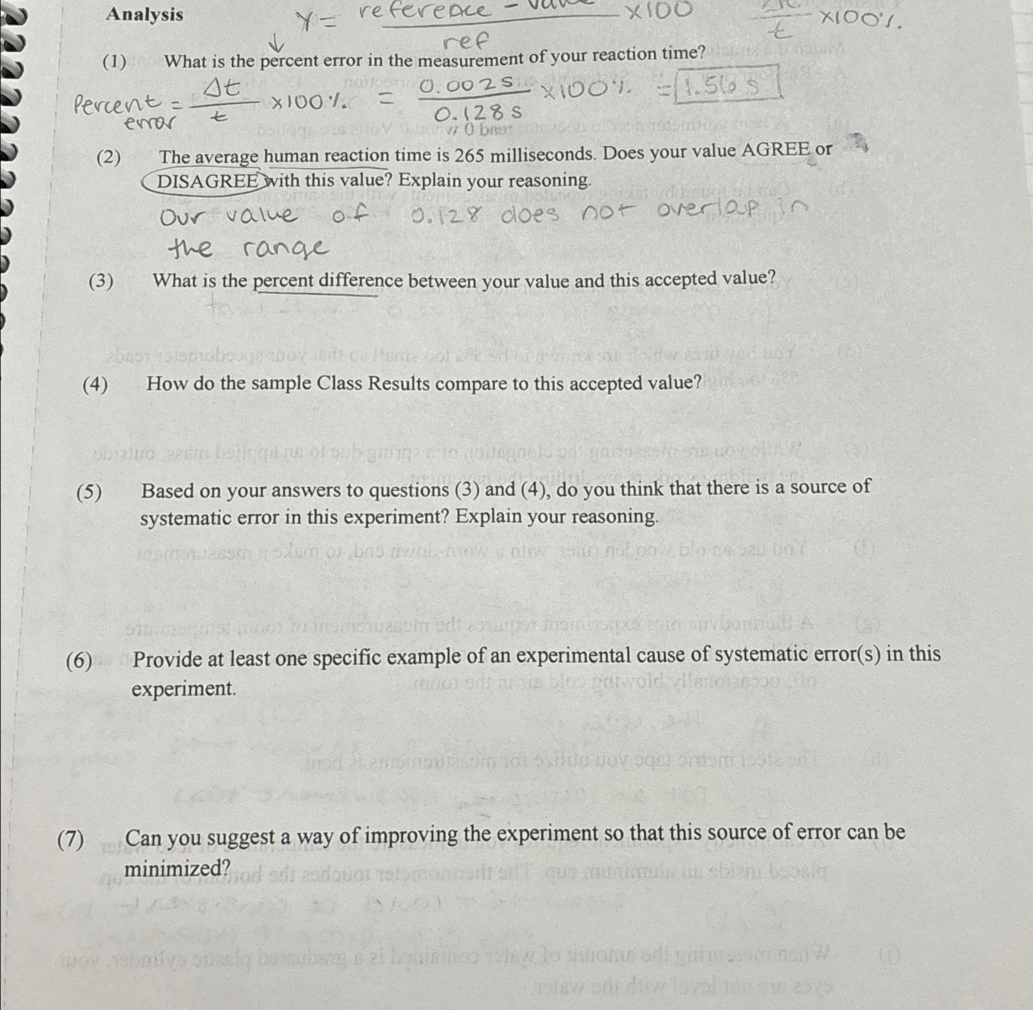 Solved Analysisy= reference - ran ref×100,100%t(1) ﻿What is | Chegg.com