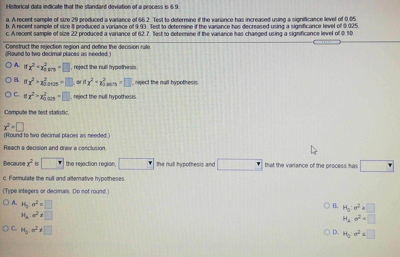Solved Historical data indicate that the standard deviation | Chegg.com