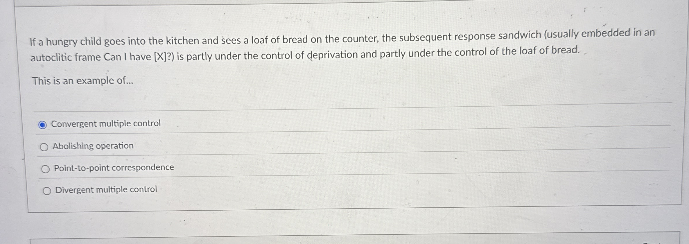 Solved If a hungry child goes into the kitchen and sees a | Chegg.com