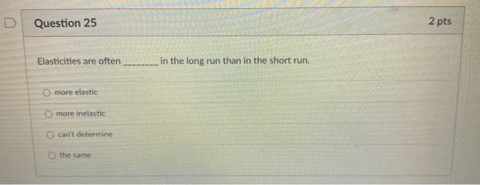 Solved Question 23 2 pts Which of the following goods | Chegg.com