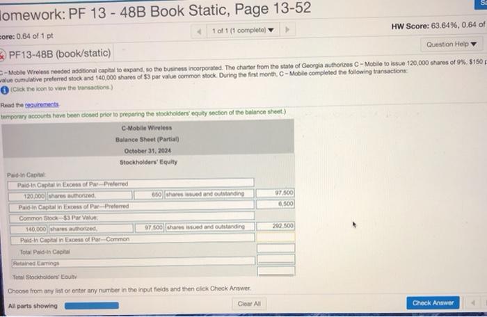 Solved PF13-48B (book/static) Question Help C-Moble Wireless Solved PF13-48B (book/static) Question Help C-Moble Wireless