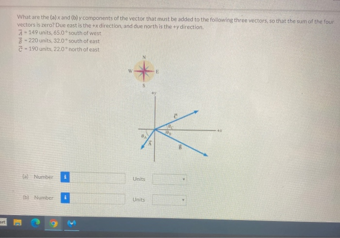 Solved What Are The (a) And (b) Y Components Of The Vector | Chegg.com