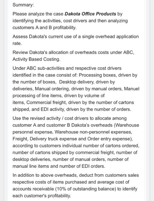 dakota office products case study chegg