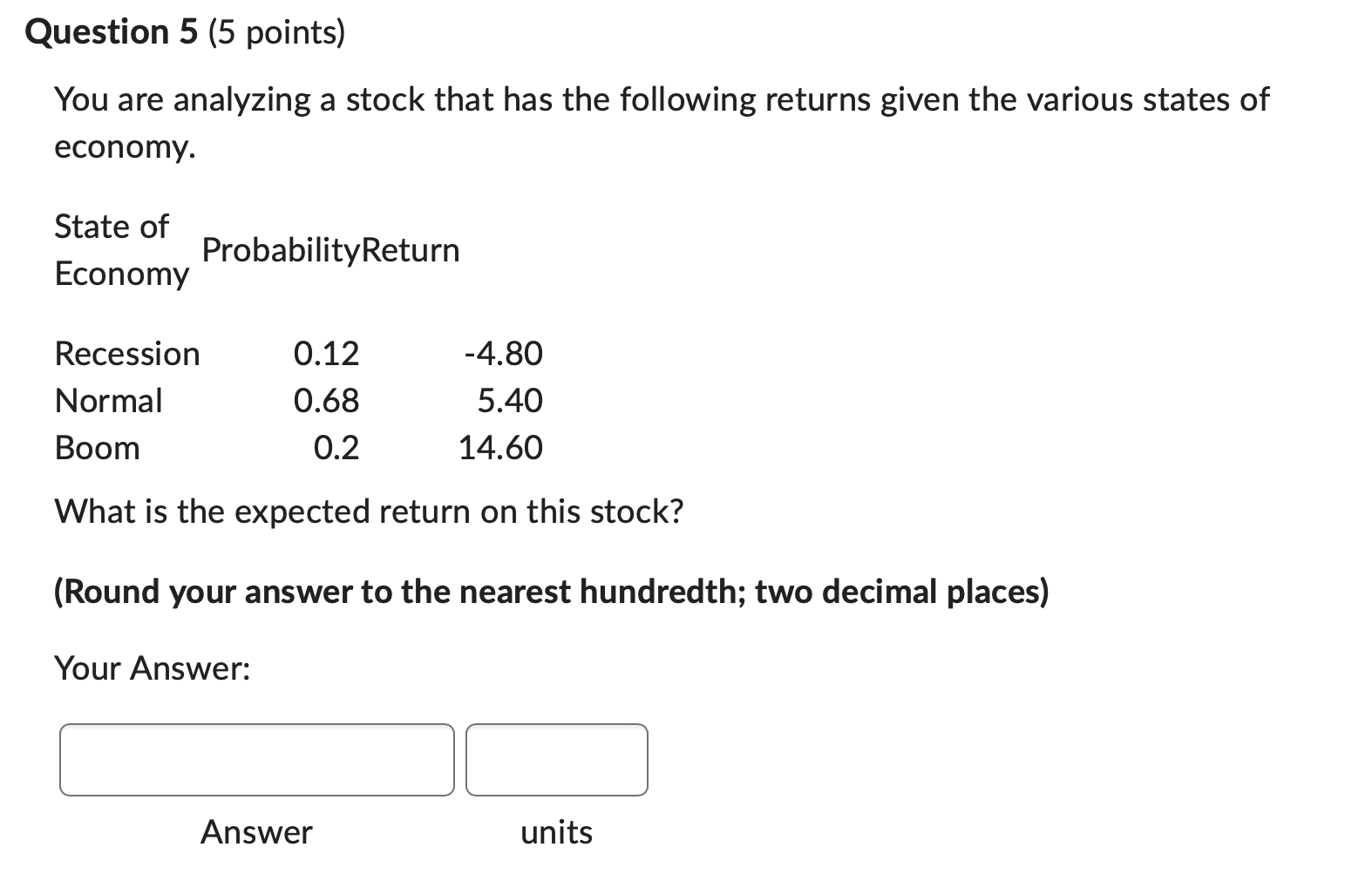 Solved Question 5 5 ﻿pointsyou Are Analyzing A Stock That 8282