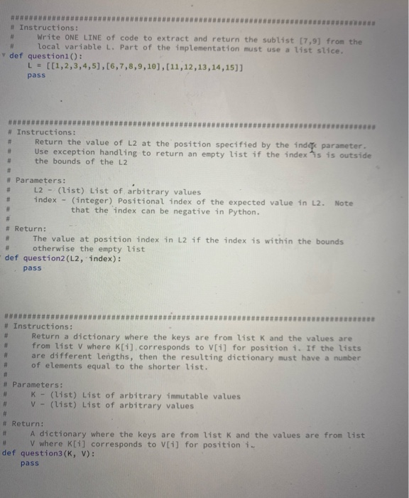 Solved # Instructions: # Write ONE LINE of code to extract | Chegg.com