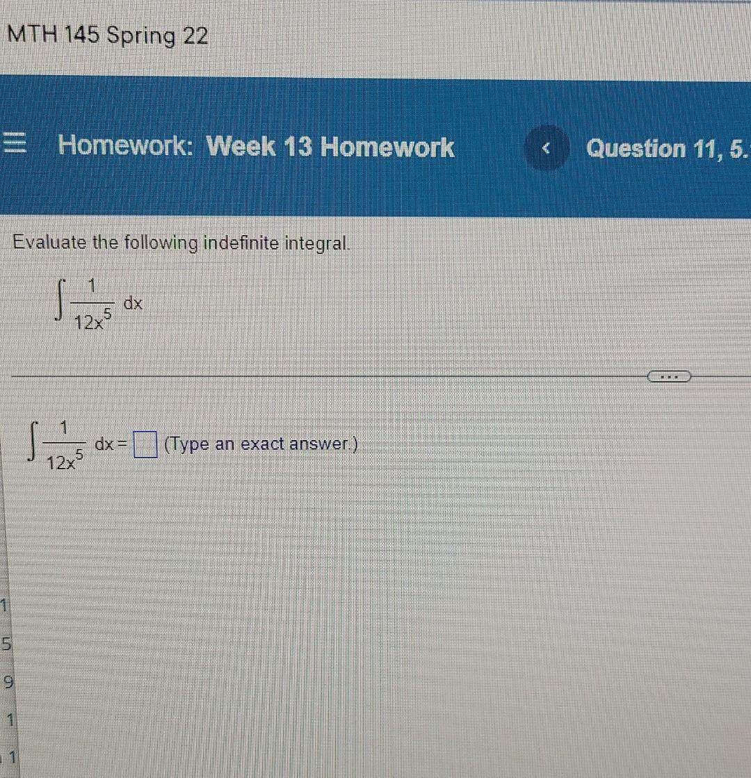 Solved MTH 145 Spring 22 E Homework: Week 13 Homework