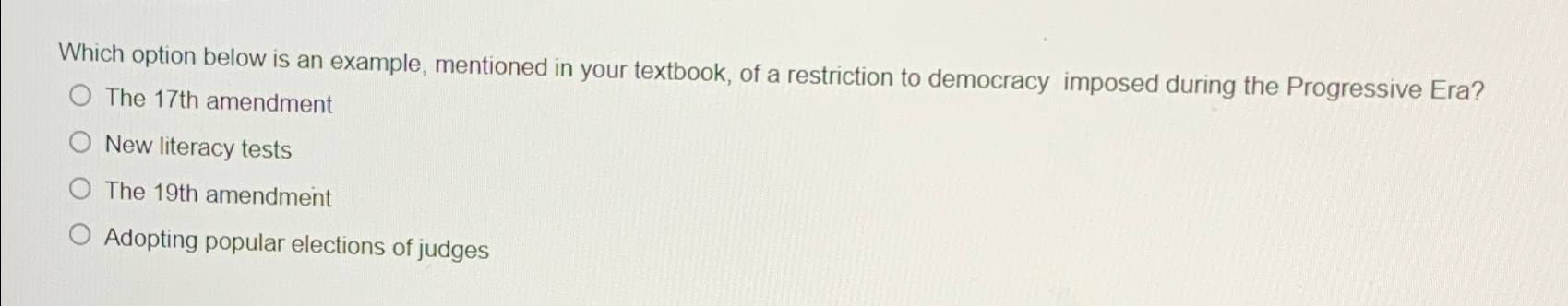 Solved Which option below is an example, mentioned in your | Chegg.com