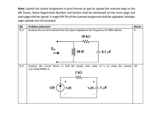 Solved Note: Submit the solved Assignment in print format as | Chegg.com