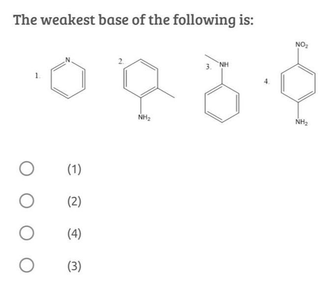 solved-the-weakest-base-of-the-following-is-1-1-2-4-3-4-chegg