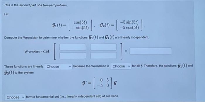 Solved This is the second part of a two-part problem Let | Chegg.com
