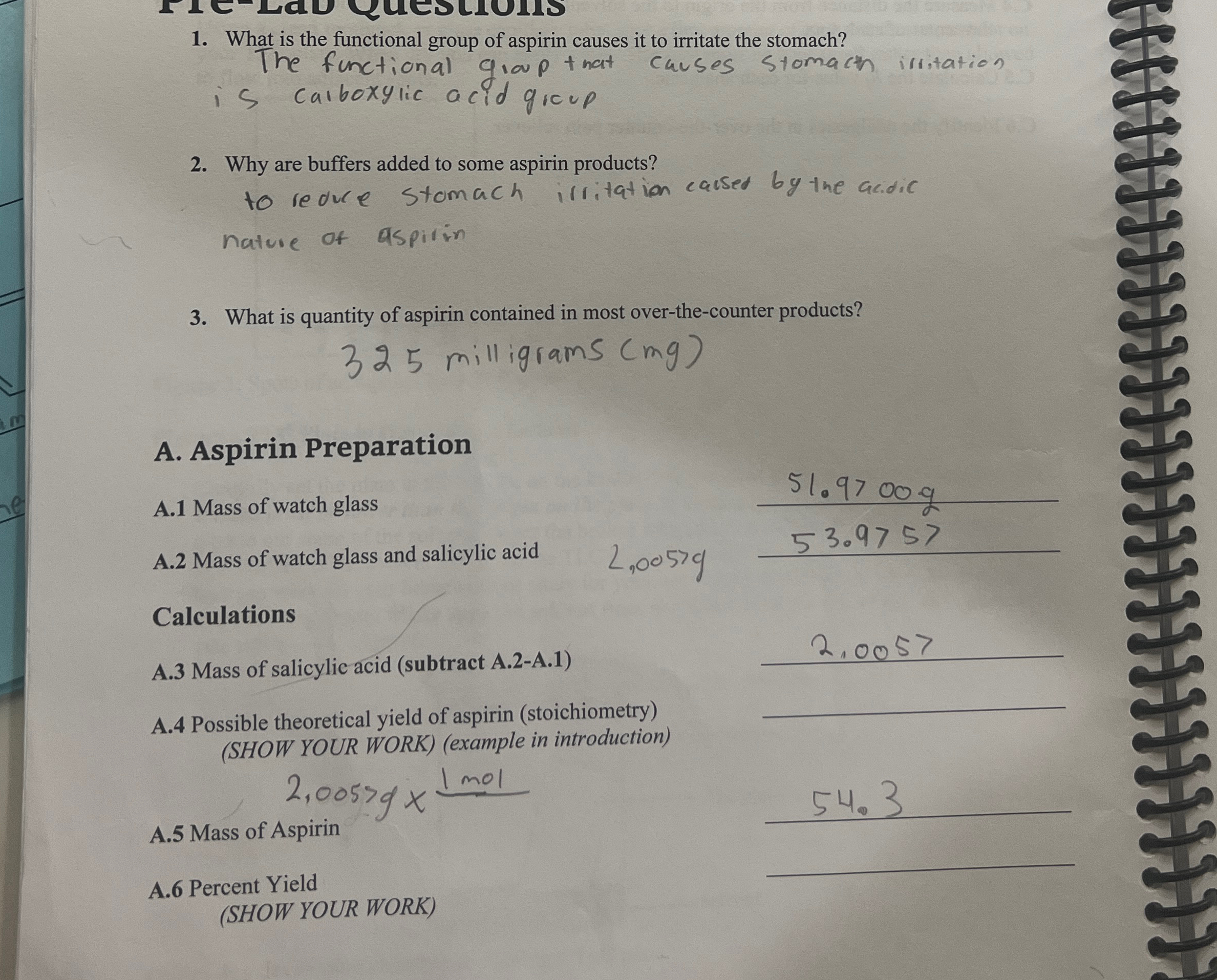 Solved What is the functional group of aspirin causes it to