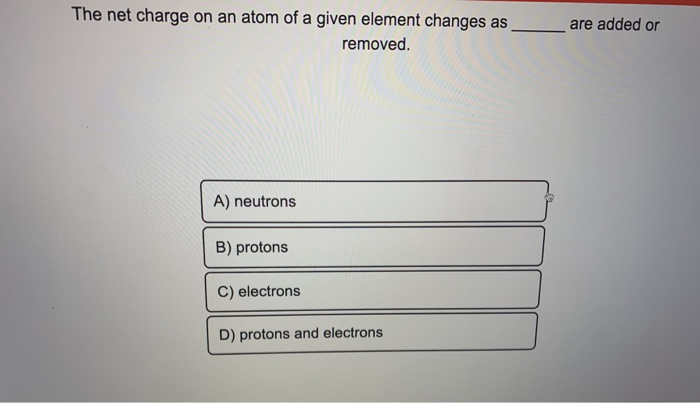 what changes the net charge of an atom