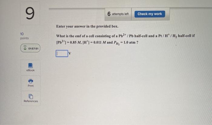 Solved 9 6 attempts left Check my work Enter your answer in | Chegg.com