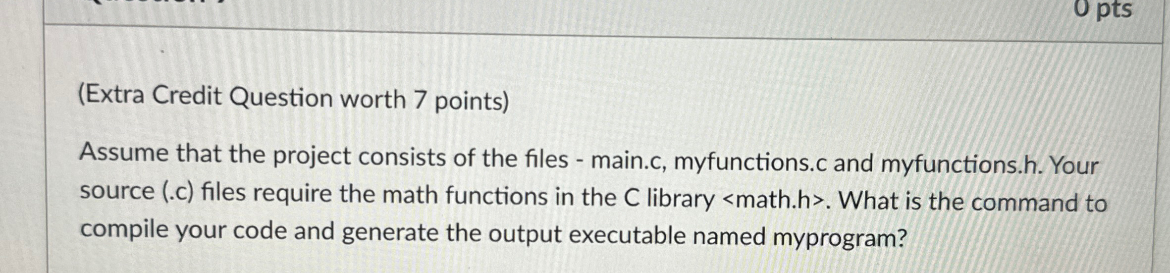Solved (Extra Credit Question worth 7 ﻿points)Assume that | Chegg.com