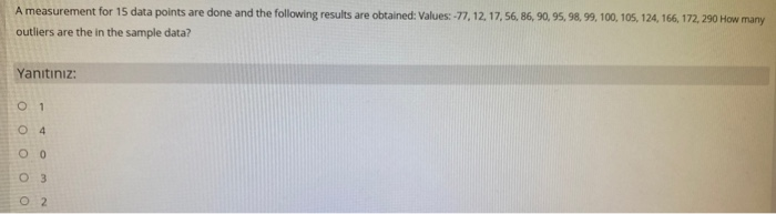 Solved A measurement for 15 data points are done and the | Chegg.com