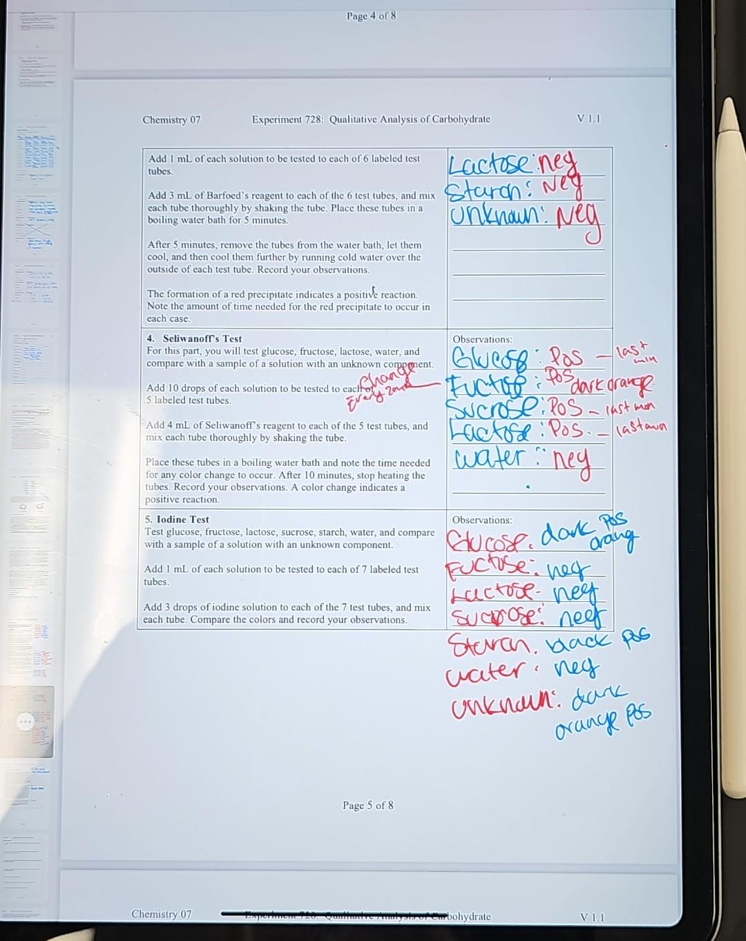 Sucker Testing Note Solved Section 3: Procedure Note: Several tests require a | Chegg.com