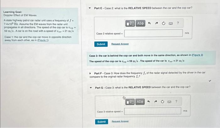Solved Part 1-Case 4: what is the RELATIVE SPEED betweon the | Chegg.com