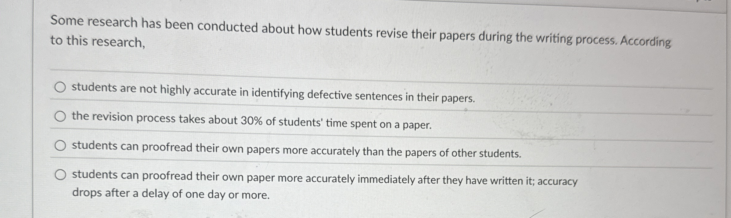 Solved Some research has been conducted about how students | Chegg.com