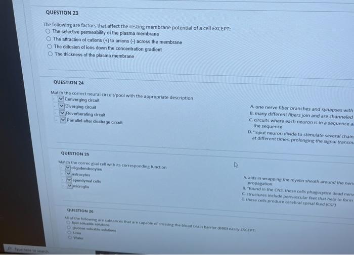 Solved QUESTION 23 The following are factors that affect the | Chegg.com