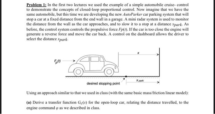 Solved Problem 1: In the first two lectures we used the | Chegg.com